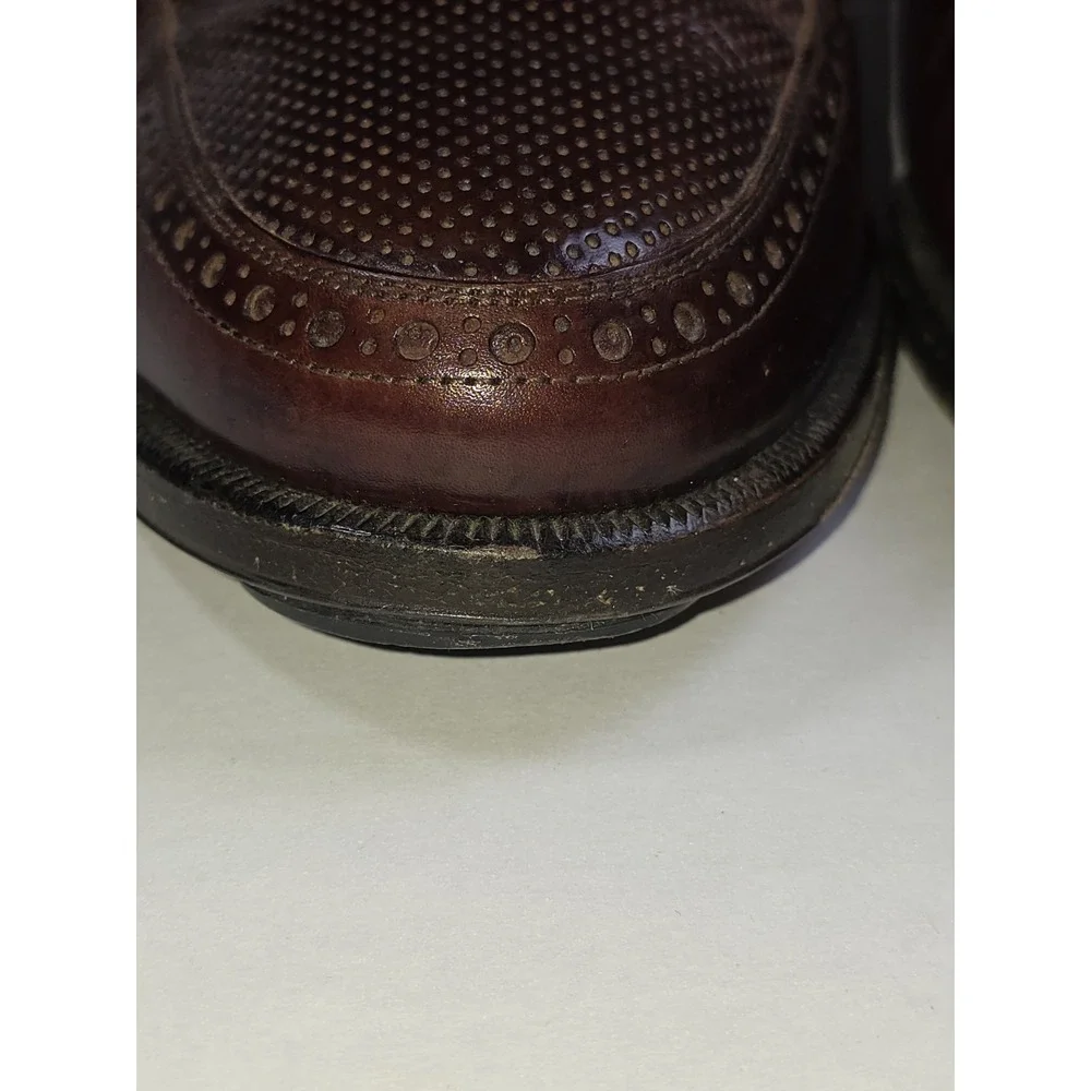 Lorenzo Banfi Mens Dress Shoes Vintage Leather Made In Italy Oxford Sz 8.5